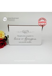Medinis atvirukas -Vokas "Laimė ir džiaugsmas"